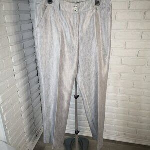 Proportion Petite Conrad C Ladies Size 14P Lt. Grey Shiny Straight Leg Pants